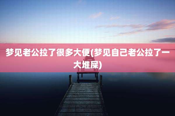 梦见老公拉了很多大便(梦见自己老公拉了一大堆屎)