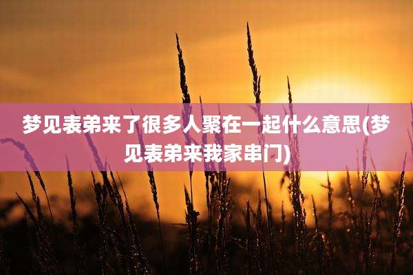 梦见表弟来了很多人聚在一起什么意思(梦见表弟来我家串门)