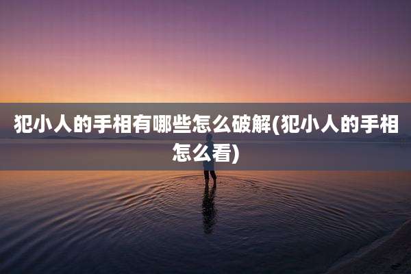 犯小人的手相有哪些怎么破解(犯小人的手相怎么看)