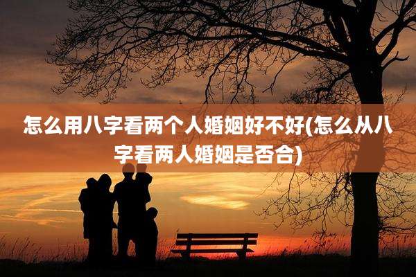 怎么用八字看两个人婚姻好不好(怎么从八字看两人婚姻是否合)