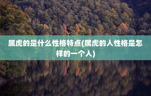 属虎的是什么性格特点(属虎的人性格是怎样的一个人)