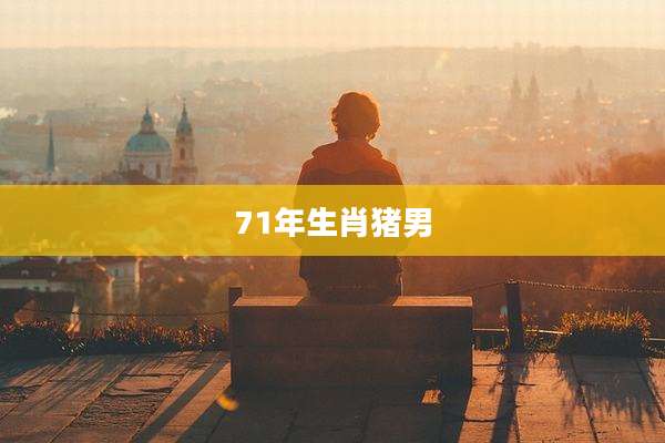71年生肖猪男