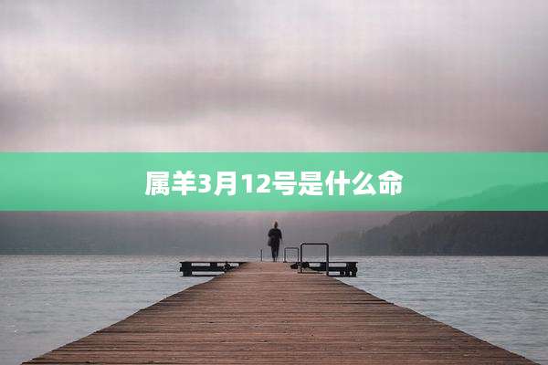 属羊3月12号是什么命