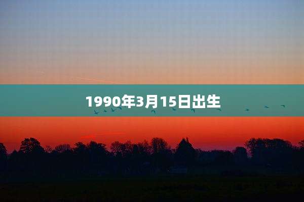 1990年3月15日出生