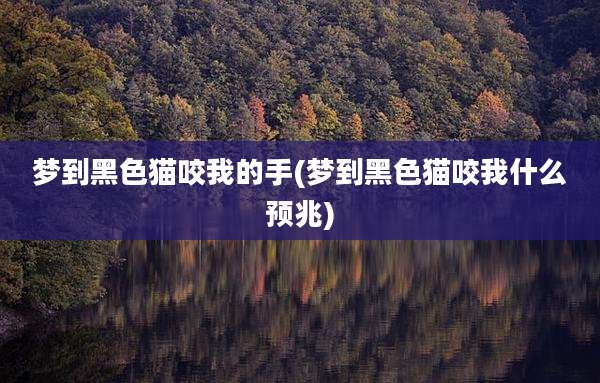 梦到黑***咬我的手(梦到黑***咬我什么预兆)