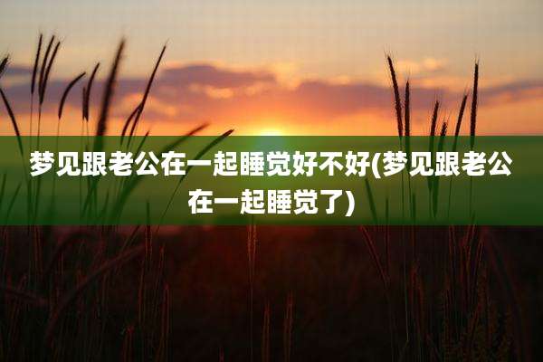 梦见跟老公在一起睡觉好不好(梦见跟老公在一起睡觉了)