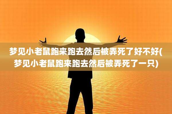 梦见小老鼠跑来跑去然后被弄死了好不好(梦见小老鼠跑来跑去然后被弄死了一只)