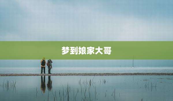 梦到娘家大哥