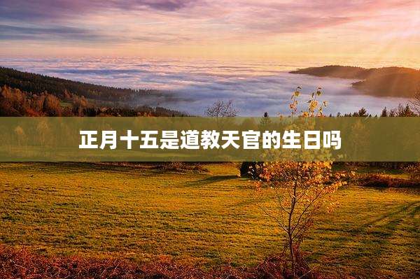 正月十五是道教天官的生日吗