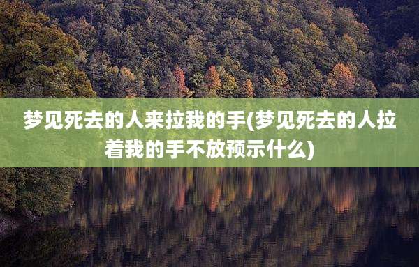 梦见死去的人来拉我的手(梦见死去的人拉着我的手不放预示什么)