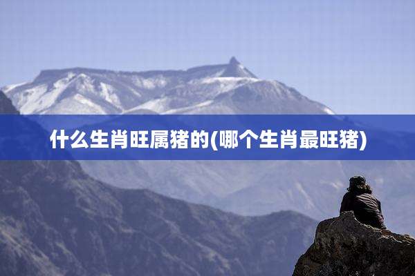 什么生肖旺属猪的(哪个生肖最旺猪)