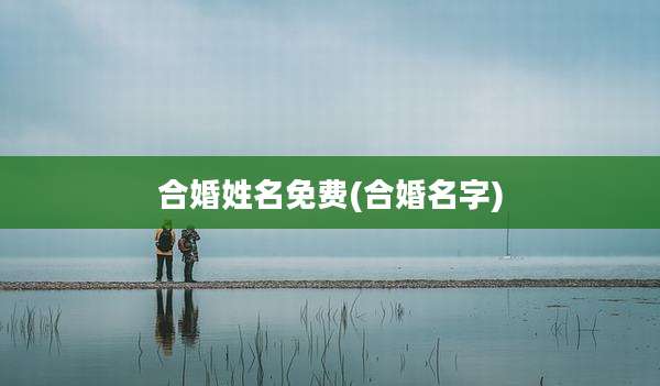合婚姓名免费(合婚名字)