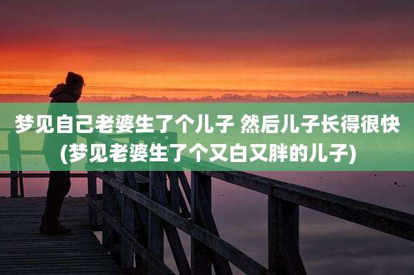 梦见自己老婆生了个儿子 然后儿子长得很快(梦见老婆生了个又白又胖的儿子)