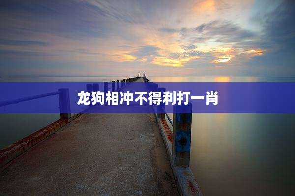 龙狗相冲不得利打一肖