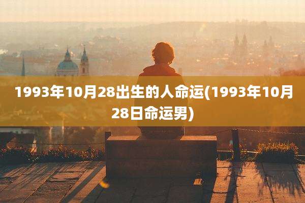 1993年10月28出生的人命运(1993年10月28日命运男)