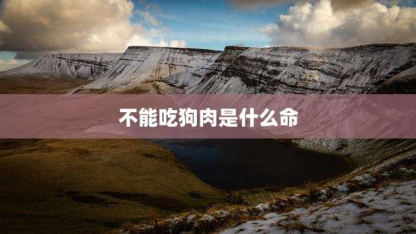 不能吃狗肉是什么命
