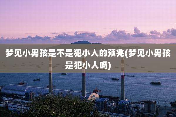 梦见小男孩是不是犯小人的预兆(梦见小男孩是犯小人吗)