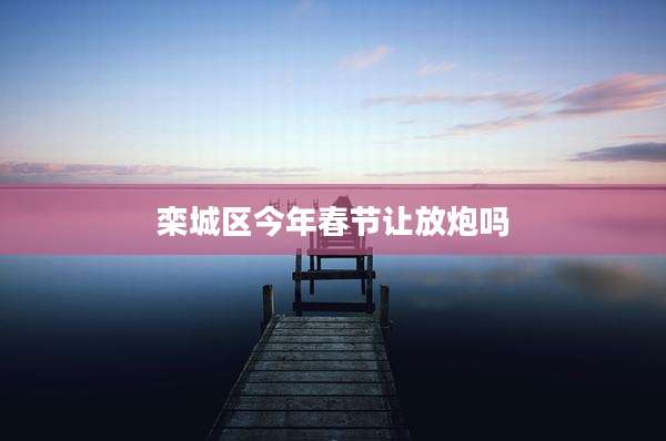 栾城区今年春节让放炮吗