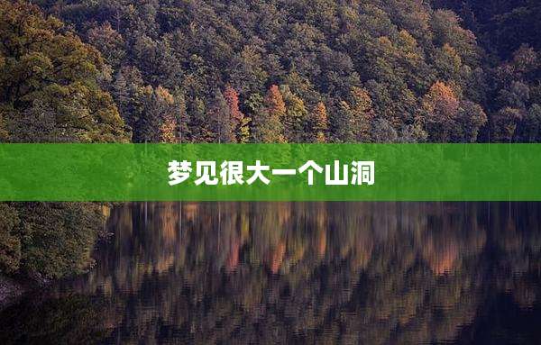 梦见很大一个山洞