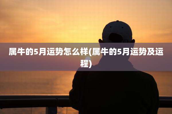 属牛的5月运势怎么样(属牛的5月运势及运程)
