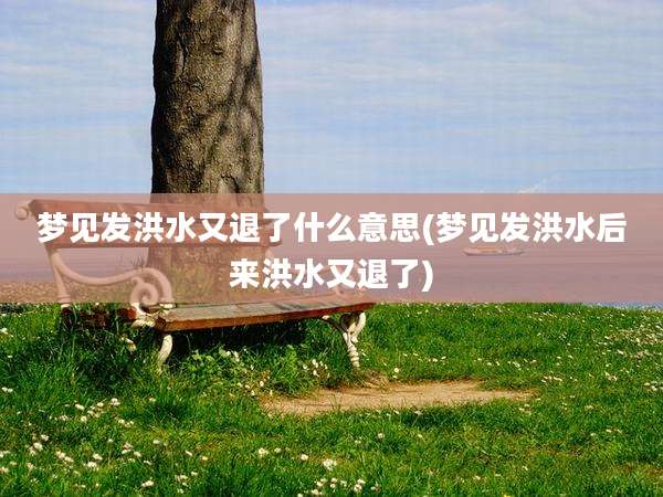 梦见发洪水又退了什么意思(梦见发洪水后来洪水又退了)