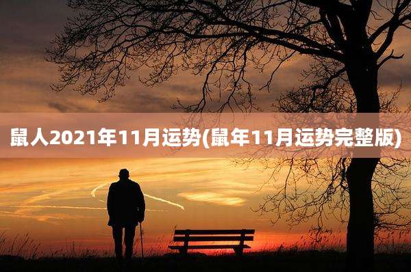鼠人2021年11月运势(鼠年11月运势完整版)