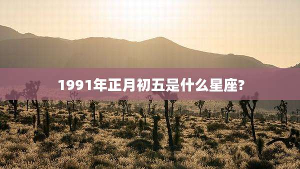 1991年正月初五是什么星座?