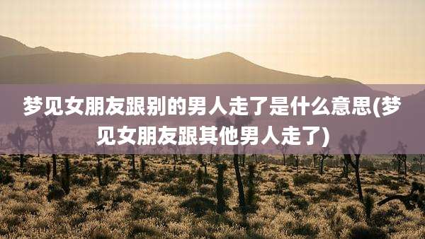 梦见女朋友跟别的男人走了是什么意思(梦见女朋友跟其他男人走了)