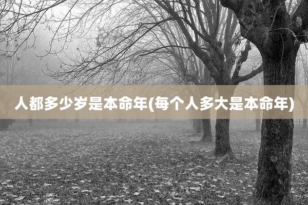 人都多少岁是本命年(每个人多大是本命年)