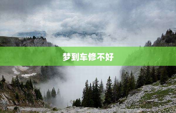 梦到车修不好