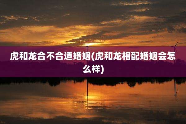 虎和龙合不合适婚姻(虎和龙相配婚姻会怎么样)
