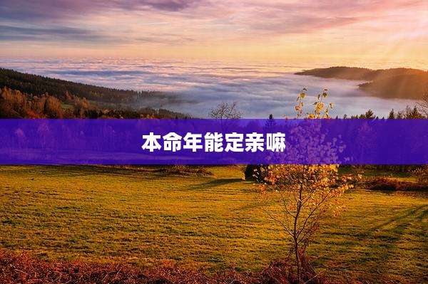 本命年能定亲嘛