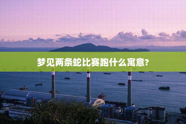 梦见两条蛇比赛跑什么寓意?