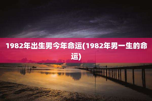 1982年出生男今年命运(1982年男一生的命运)