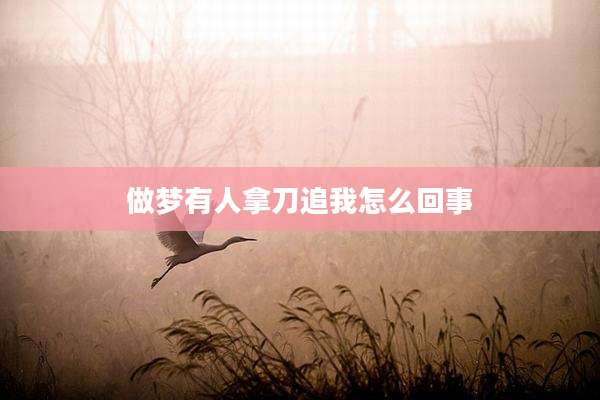 做梦有人拿刀追我怎么回事