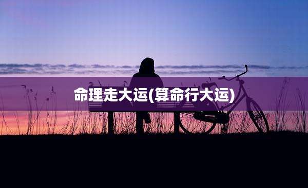 命理走大运(算命行大运)