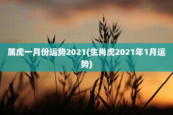 属虎一月份运势2021(生肖虎2021年1月运势)