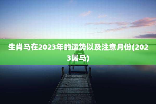 生肖马在2023年的运势以及注意月份(2023属马)