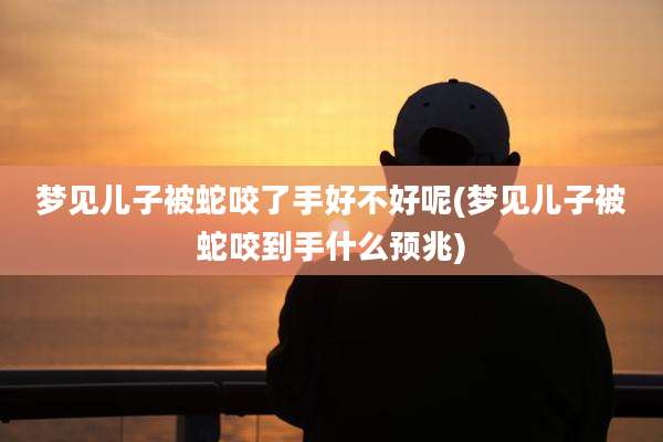 梦见儿子被蛇咬了手好不好呢(梦见儿子被蛇咬到手什么预兆)