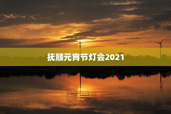 抚顺元宵节灯会2021