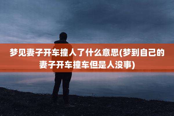梦见妻子开车撞人了什么意思(梦到自己的妻子开车撞车但是人没事)