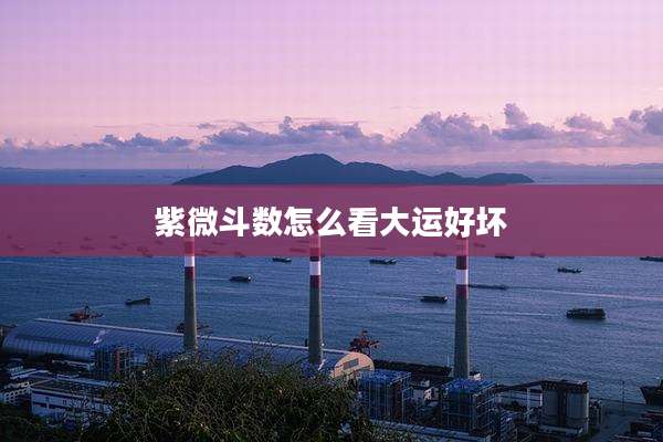 紫微斗数怎么看大运好坏