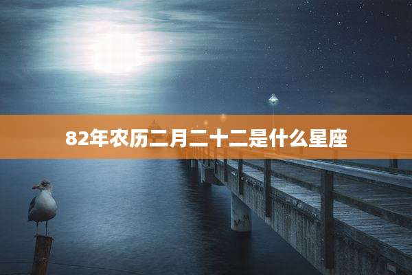 82年农历二月二十二是什么星座