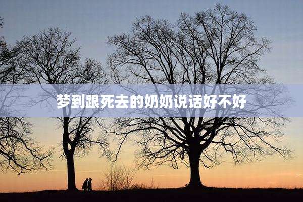 梦到跟死去的奶奶说话好不好