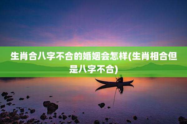 生肖合八字不合的婚姻会怎样(生肖相合但是八字不合)