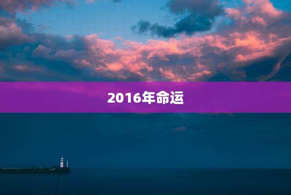 2016年命运