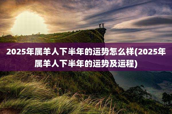 2025年属羊人下半年的运势怎么样(2025年属羊人下半年的运势及运程)