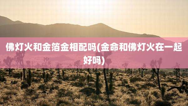 佛灯火和金箔金相配吗(金命和佛灯火在一起好吗)