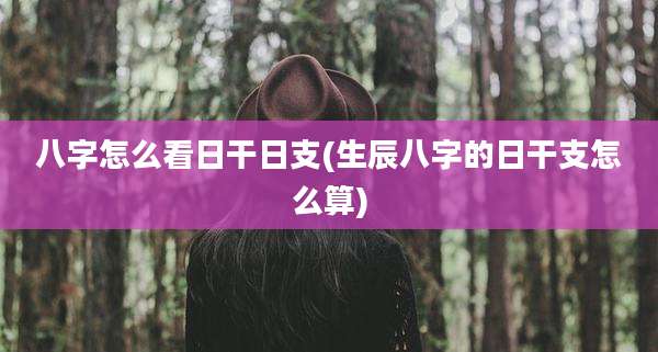 八字怎么看日干日支(生辰八字的日干支怎么算)