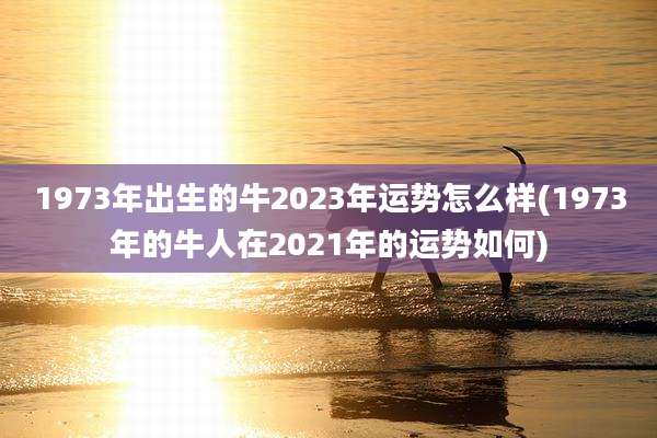 1973年出生的牛2023年运势怎么样(1973年的牛人在2021年的运势如何)